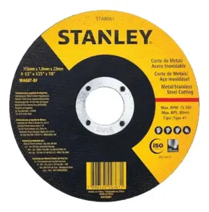 Disco Abrasivo Corte Inox 4 1/2x1.0x7/8 Sta8061 Stanley