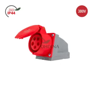 Tomada Sobrepor R5006 3p+n+t 16a 380v 6h Ip44 Vermelha Rohdina