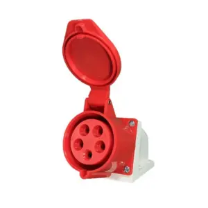 Tomada Sobrepor R5206 3p+n+t 32a 380v 6h Ip44 Vermelho Rohdina