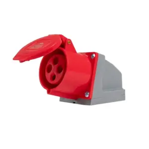 Tomada Sobrepor R4206 3p+t 32a 380v 6h Ip44 Vermelha Rohdina
