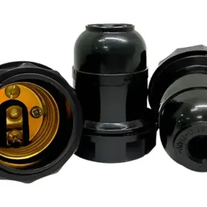 Soquete Pendente Abajur Termoplast E27 Preto 7881017 Rohdina