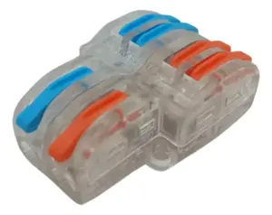 Conector Emenda e Derivacao 2 Pinos (2 Entradas/4 Saidas) 32a 0,5-4,0mm Cod.7881567 Rohdina