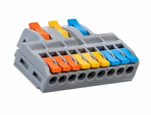 Conector Emenda e Derivacao 3 Pinos (3 Entradas/9 Saidas) 32a 0,5-4,0mm Cod.7881570 Rohdina