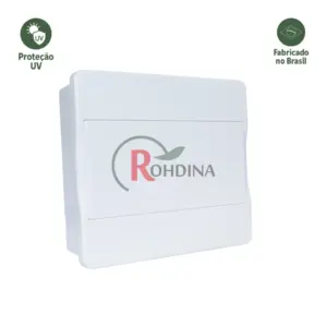 Quadro Distribuicao Pvc Embutir 16 Din Branca Rohdbox Cod.825060 Rohdina