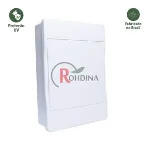Quadro Distribuicao Pvc Embutir 24 Din Branco Rohdbox Cod.825059 Rohdina