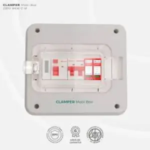Quadro Protetor para Carregador Veicular Mobi Box 220v 40a 8kw Cinza Cod.025881 Clamper