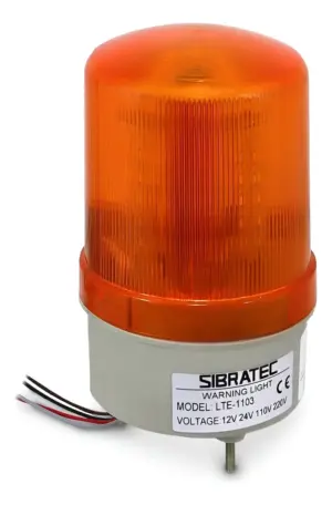Sinaliz Giroflex Amarelo Lte1103 12v/24v-110v-220v Ac/dc 10cm Cod.14048 Sibratec