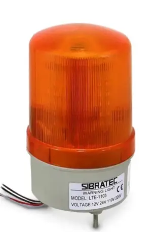 Sinaliz Giroflex Amarelo Lte1103 12v/24v-110v-220v Ac/dc 10cm Cod.14048 Sibratec