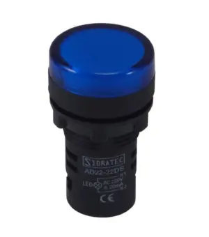 Sinaleira Led 22mm 110-220v Azul Ampl4b Cod.9472 Sibratec